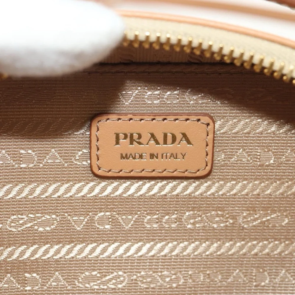 Prada Beige Woven Mini Camera Bag with Gold Hardware - Picture 7 of 9